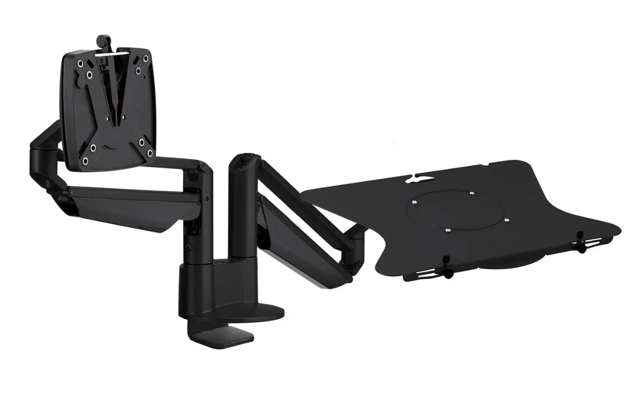 Photo: DAHLE Clu Plus C, support Ecran et PC portable avec vérin à Gaz, Noir (990+4518+000)