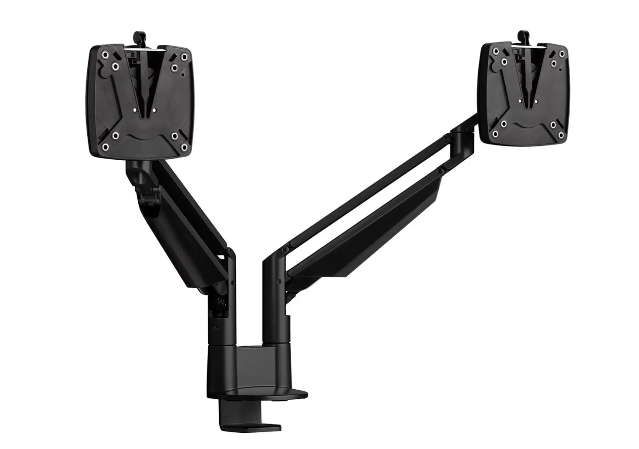 Photo: DAHLE Clu Duo C, Bras pour 2 éléments support Ecran, Noir (990+4018+000)