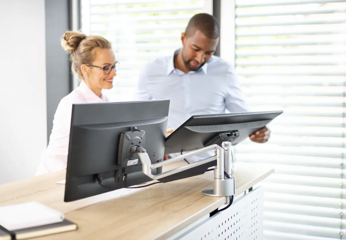 Dahle, DAHLE Clu Duo C, Bras pour 2 éléments support Ecran, Noir (990+4018+000)