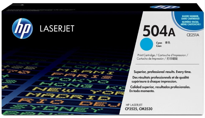 Photo: HP TONER (504A) CE251A CY GE