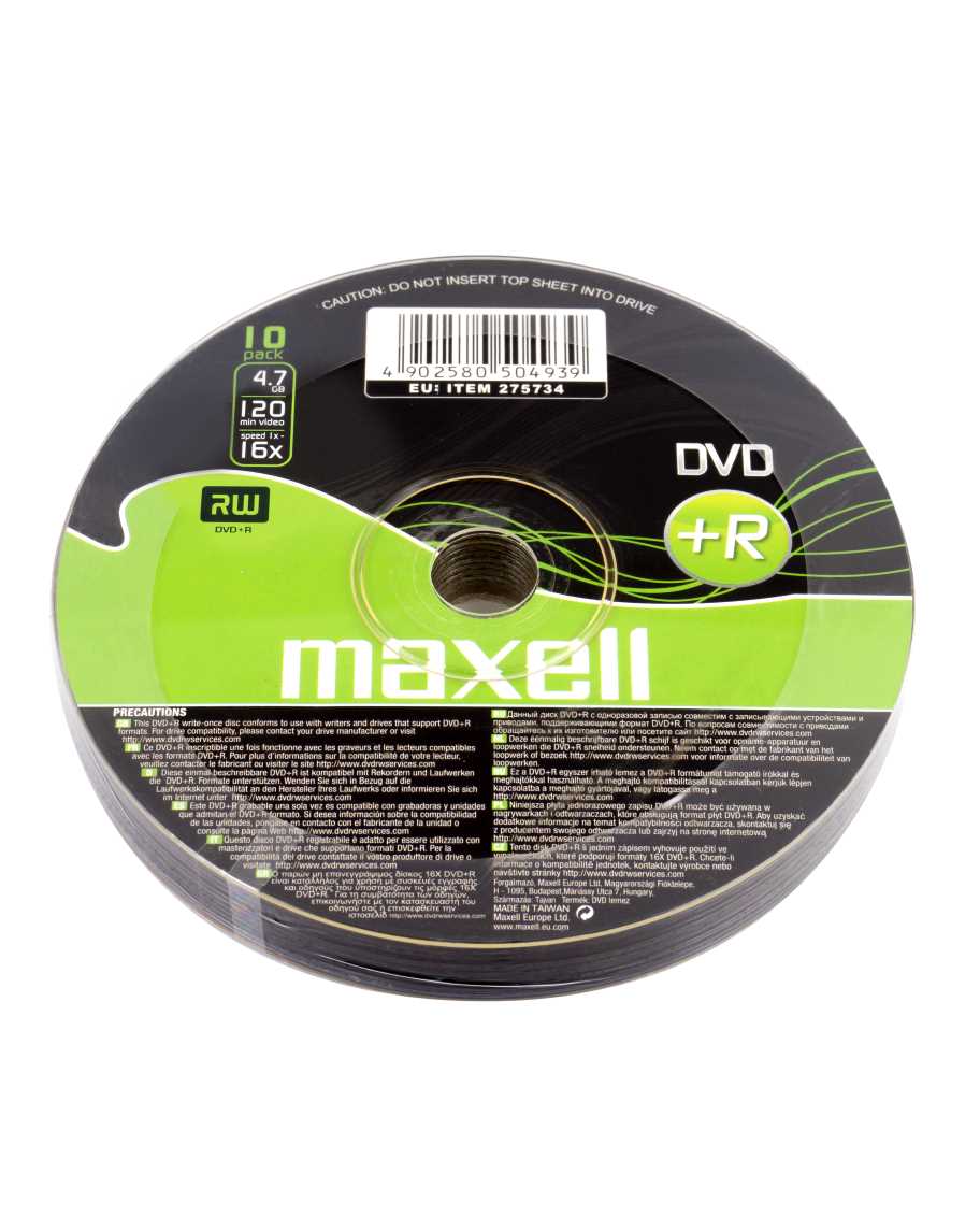 Photo: MAXELL DVD+R 4.7GB/120MIN/16X (908337-TW) GE